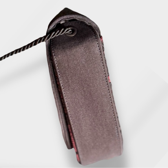 Kurt Geiger x Baldinini 🪢 1980’s VTG Pink and Black Floral Lace Clutch Bag - Picture 10 of 12